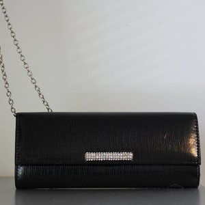 Shiny Black Party Aldo Clutch/Shoulder Bag